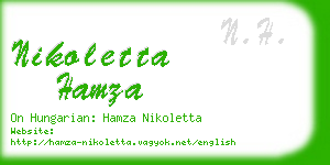 nikoletta hamza business card